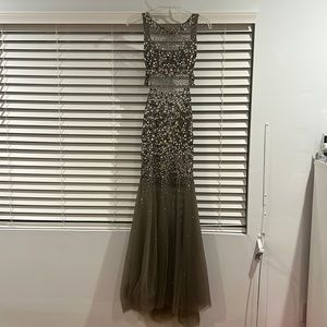 Gray rhinestone dress